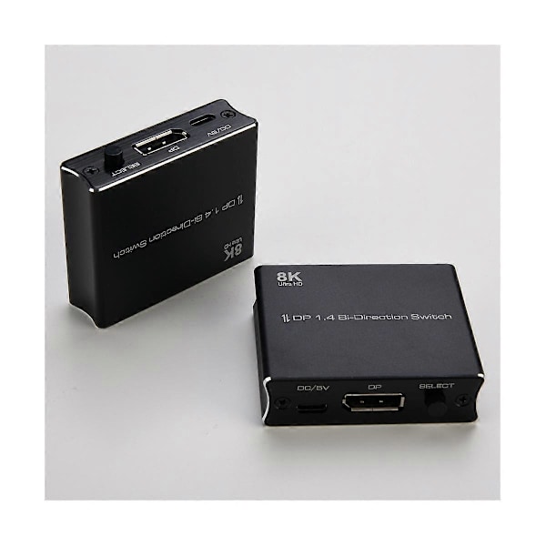 8K DP Switch DisplayPort 1.4 Bi-Direction Switch Konverter 2X1/1X2 Støtte 4K@120Hz 8K@30Hz for Mul
