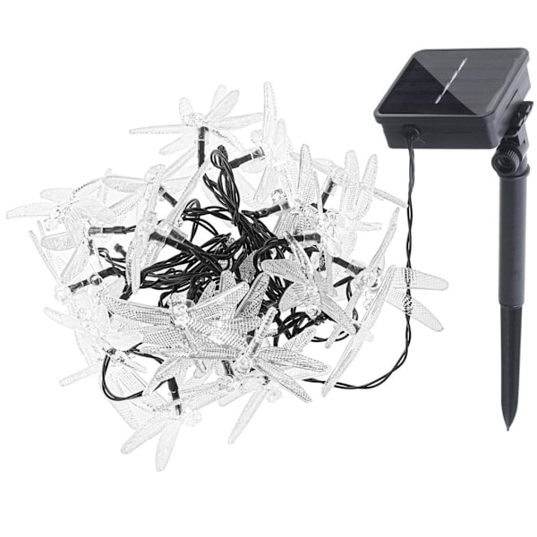 Solar-powered light string dragonflies 30 LED warm white 6.5 m IP65