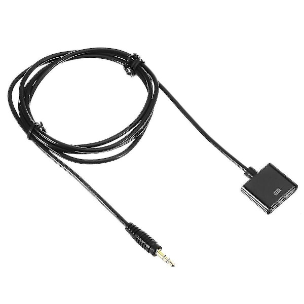 Aux 3,5 mm hann til 30-pin hunn musikk kabelledning for iPod for iPhone Dock adapterkabel