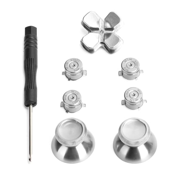 PS4 Controller Spare Parts in Silver Aluminum Alloy