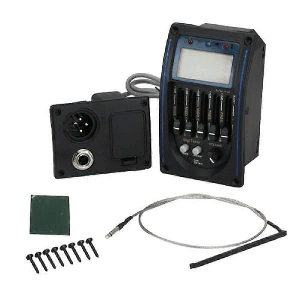 5-Bands Prener LC5 Akustisk Gitarr Preamp EQ LCD Stämapparat Piezo Equalizer