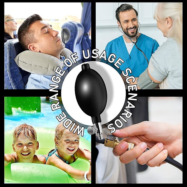 6 stk. Blodtryks Pære Udskiftning Inflation Pære Pumpe Justerbar Håndpres Pumpe Manuel Sphygmomanometer Pære