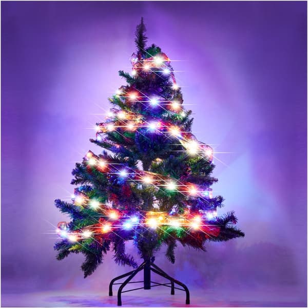 Julgransljusslinga / LED-slinga - Batteridriven - 10m