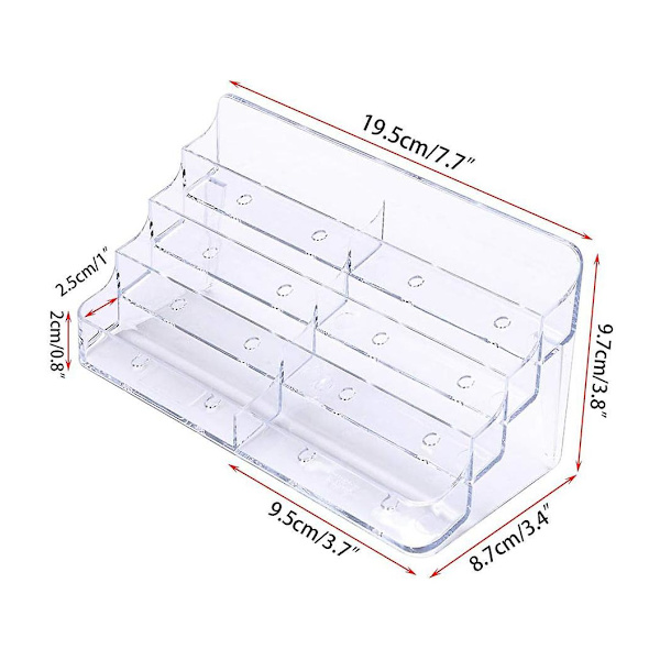 Akryl stativ visitkort holder 8 rum kort stativ
