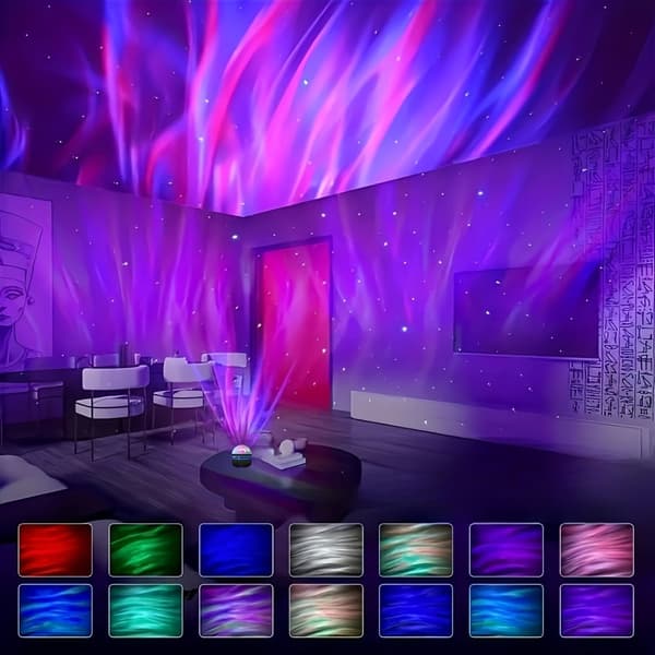 Mini Rotating RGB Northern Lights Aurora LED Projector Night Lamp