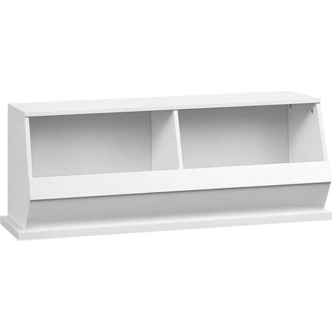 2-roms oppbevaringsenhet i MDF - mål: 90L x 36B x 35H cm - hvit