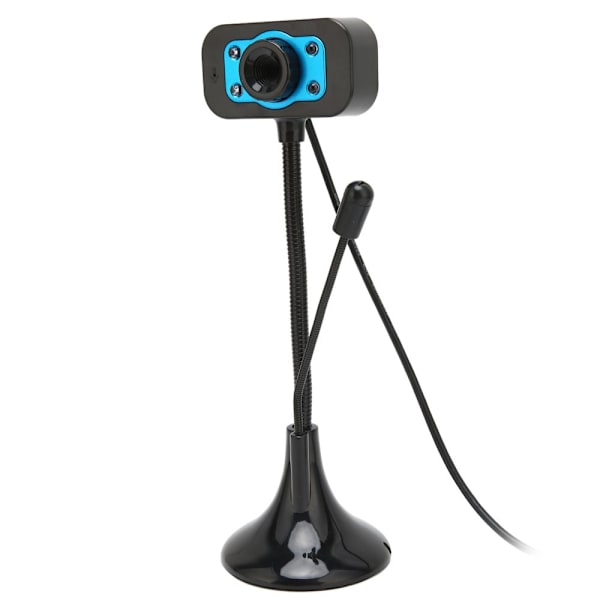 High-Resolution USB Streaming Webcam with Manual Focus and LED Fill Light