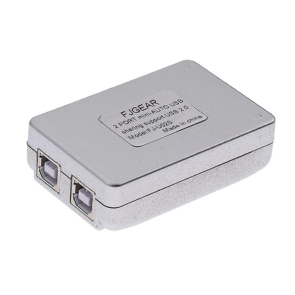 Usb 2.0 Auto Sharing Switch 2 Port Hub Adapter Switcher Til 2 Pc Printerenheder Understøtter Windows
