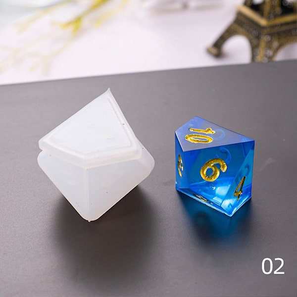 7 Stilarter Epoxy Terningerforme Silikon Harpiksstøbe Polyhedron Spil Terningerforme