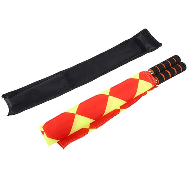 Football Referee Flag Set with Storage Bag (2 pcs)