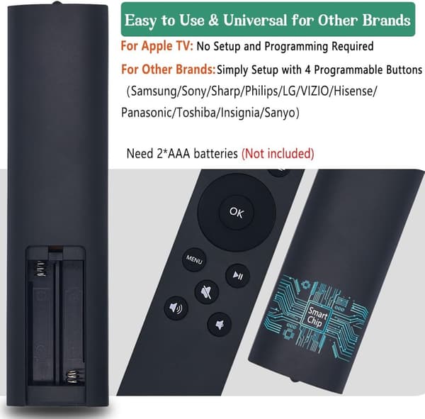 Universell IR-erstatningsfjernkontroll Apple TV-kompatibel