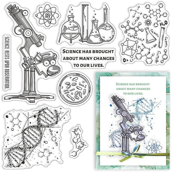 1Sheet Science Clear Silicone Seals Stamp Journaling Card Making DIY Scrapbooking Photo Album Decorative