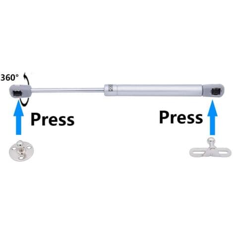 Gasfjäder 200N – 2-pack – Maxlast 20 kg – Längd 270 mm – Tyst installation för skåp