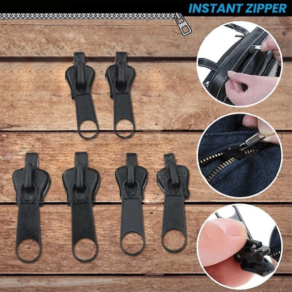 6 stk. Instant Lynlås Universal Instant Fix Lynlås Reparationskit