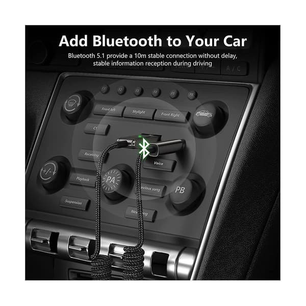 Trådløs USB Bluetooth 5.0 Lydmodtager 3.5mm AUX