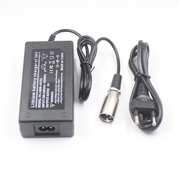 42v 2a 42v2a Elcykeloplader Kompatibel 36v 18650 Lithium Batteripakke Med 3-polet Xlr Stikkontakt Eu Us Au Uk