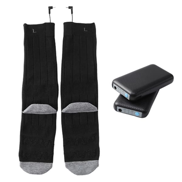 Batteriopvarmede sokker 4000 mAh Sort S