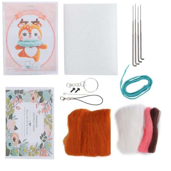 DIY Ballet Deer Needle Felting Kit - Handmade Toy for Beginners Craft