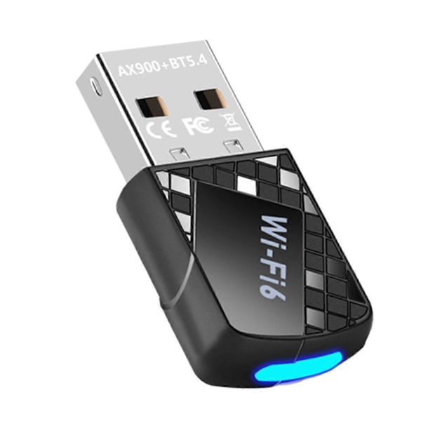 AX900 USB WiFi 6 Adapter 900Mbps Bluetooth 5.4 2 i 1 USB-dongle 2.4G 5G Trådløs WLAN-mottaker for Win10 og Win11