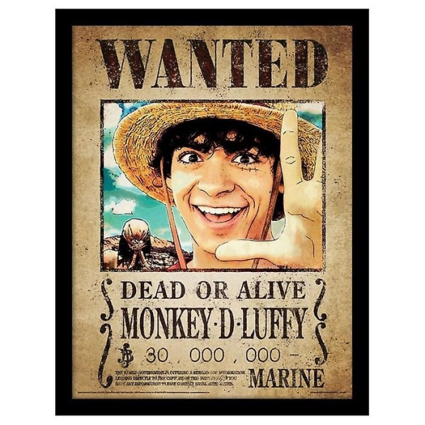 One Piece Live Action Wanted-plakat Monkey D. Luffy Print