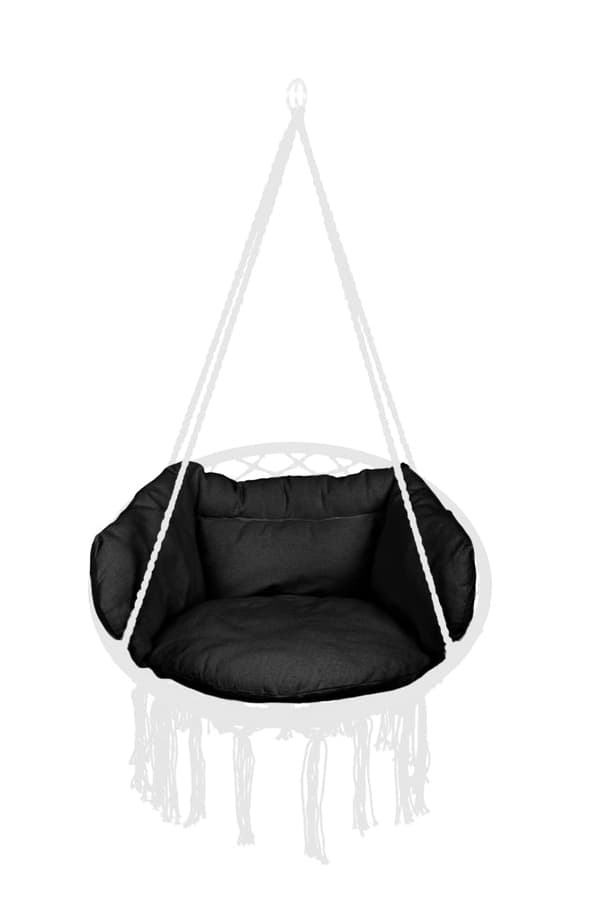 Pute til reirgynge 4-delt svart 56x63x36 cm bomull/polyester