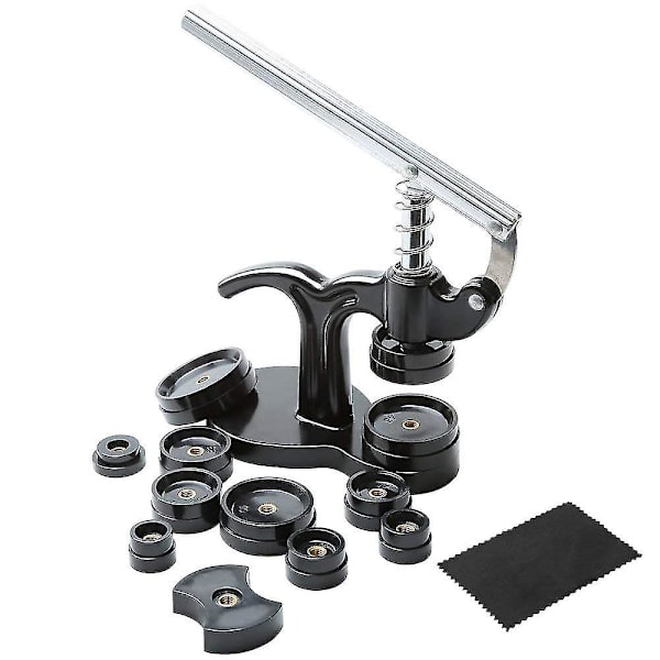 14-delad klockpressats, 18 mm till 50 mm klockfodral, klockreparationssats (svart)