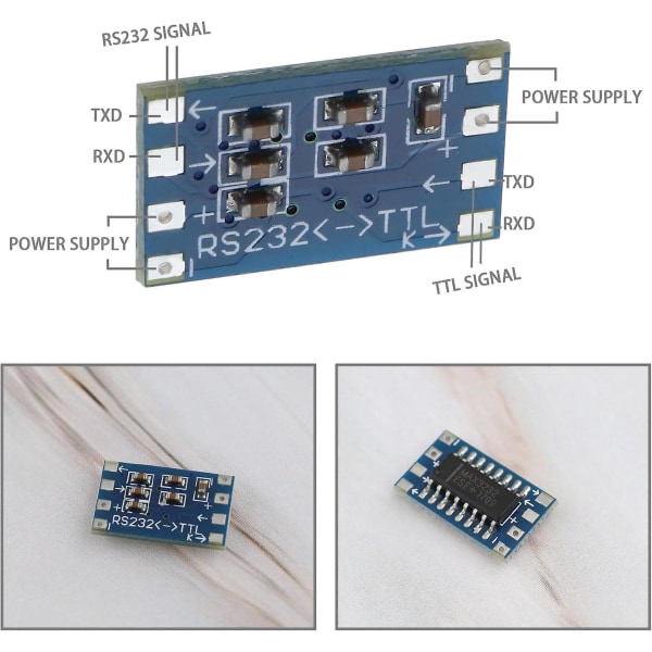 10 stk Mini RS232 MAX3232 til TTL nivåkonverter seriemodulkort adapter 3~5v MAX3232 Breakout Board datakabel serie adaptere