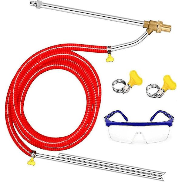 Högtryckssandblästringsset för högtryckstvätt och våtsandblästring 5000 Psi, snabbkoppling 1/4\", med mask, öppning 3,5, för Ne Chri