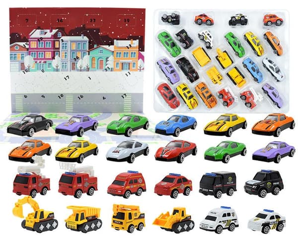 Julekalender Biler - Adventskalender med Legetøjsbiler