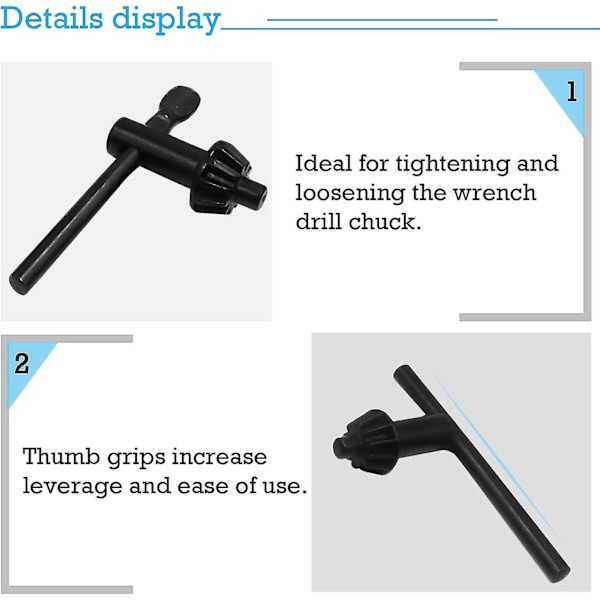 Universal Drill Chuck Nøkkel 4/6/10/13/16/20mm Chuck Nøkkel For Chuck Drill (6 Stykker)