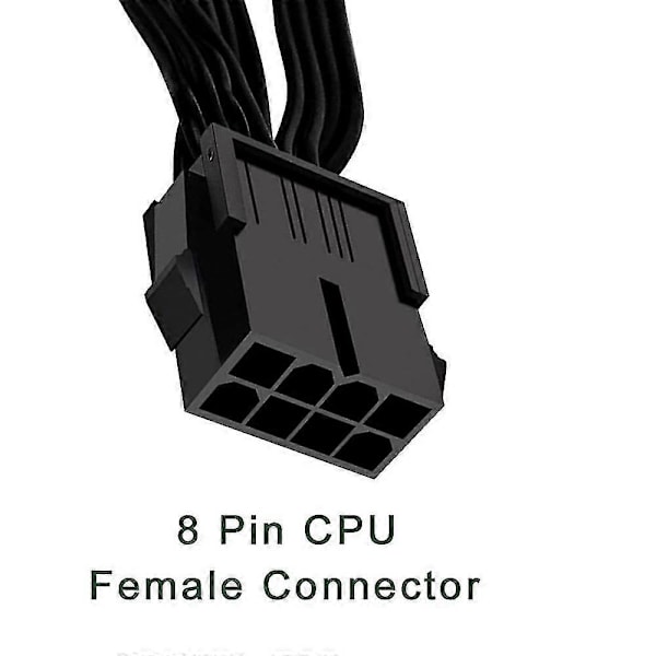 EPS12V CPU 8-pin hona till CPU ATX 8-pin och ATX 4-pin hane strömförsörjningsförlängningskabel