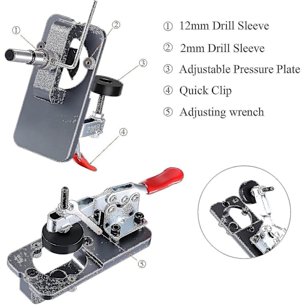 Hengseljigg 35 mm Hullåpner, 35 mm Skaphengseljigg Boring Hullstempel Nøyaktig