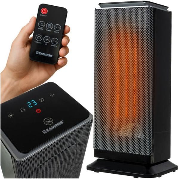 Ceramic Electric Heater 2000W with Remote Control LED Display Black