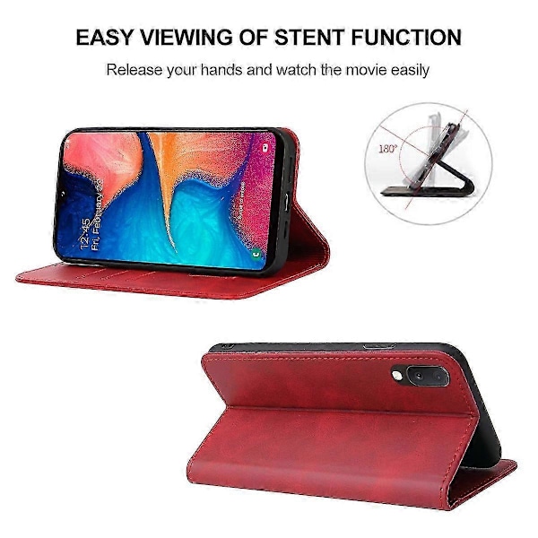 Magnetiskt Läderfodral för Samsung Galaxy A20e
