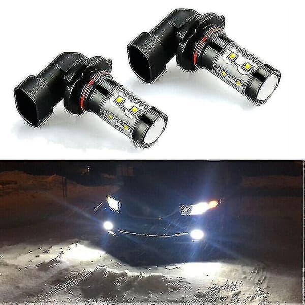 2 stk H10 50w 10smd Høy Effekt Bil LED Tåkelys Front Tåkelys