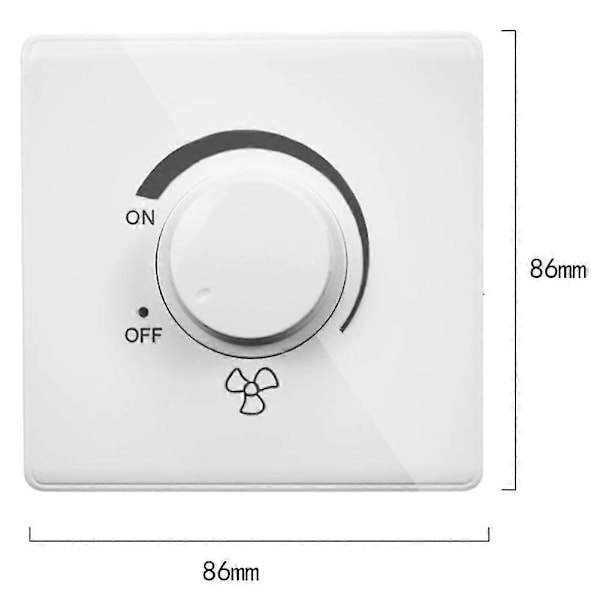 86 Typ Takfläktjustering Steglös Hastighetsregulator Väggbrytare 220V 10A
