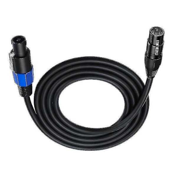 Speakon - XLR -kaapeli Speakon-pistoke uros - XLR 3-nastainen naaras kaiuttimen jatkokaapeli mikrofonijohto kierrelukolla