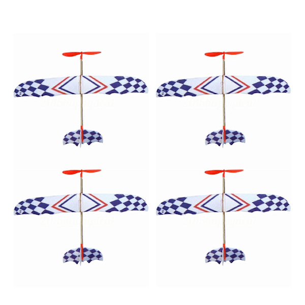 4X Kuminauhalla toimiva DIY Vaahtomuovitaso Mallisarja Lentokone Koulutuslelu