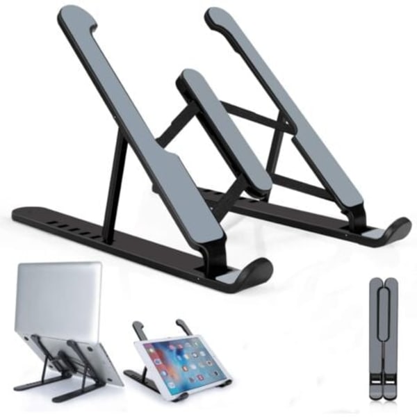Laptop Stand, Justerbart Laptop Stand, Desktop Computer Riser Stand (Hvid)