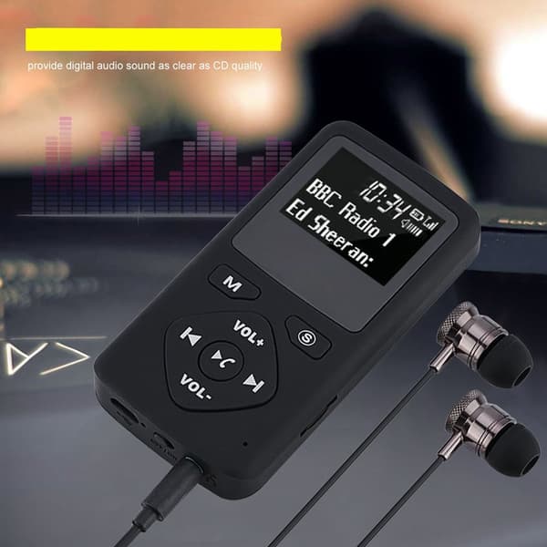 Bærbar DAB/DAB+ digitalradio med Bluetooth og MP3-spiller