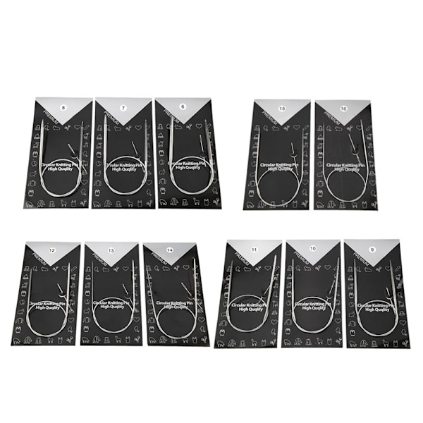 Circular Knitting Set - 11 pcs, sizes 43/65/80 cm