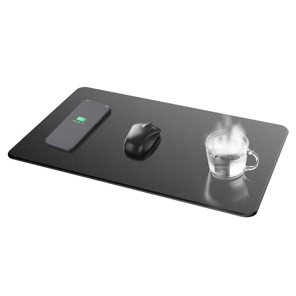 Mouse Pad with Cup Warmer and Wireless Charging