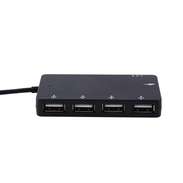 Micro USB-hub - 4-ports OTG-forlængeradapter til smartphone og tablet