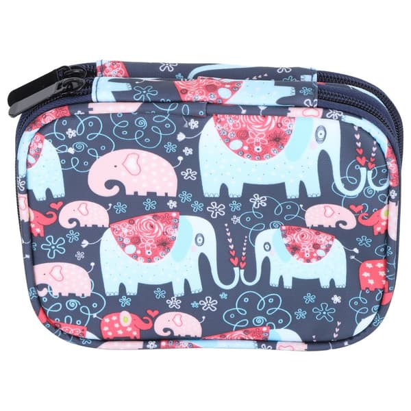 Double-sided Zipper Crochet Hook Bag - Handmade Oxford Fabric Knitting (Elephant Design)