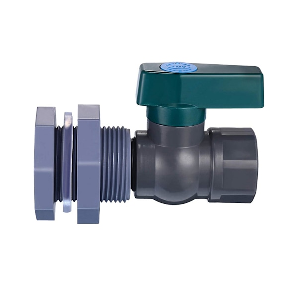 Regnfatventil Långvarig Enkel Installation Pvc 3/4 Tum Anti-sprickbildning Kran Kit Med Skrovgenomföring Adapter För Akvarier Jikaix