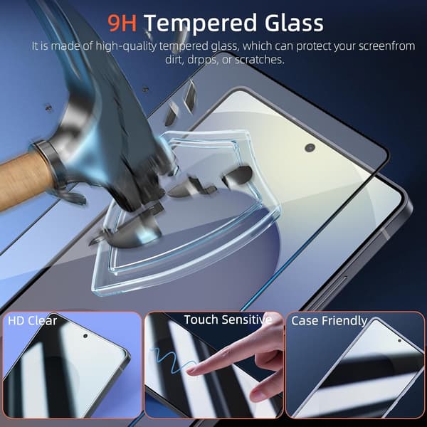 2-Pack Screen Protector compatible with Samsung S25 Ultra – With Mounting Frame