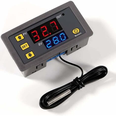 1 stycke W3230 AC 110V-220V Digital temperaturregulator, 20A digital display termostatkontrollbrytare med sensorprob