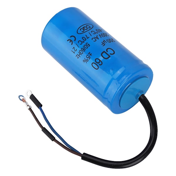 Cd60 Startkondensator med Ledning 250v Ac 200uf 50/60hz til Motor Luftkompressor -n1579