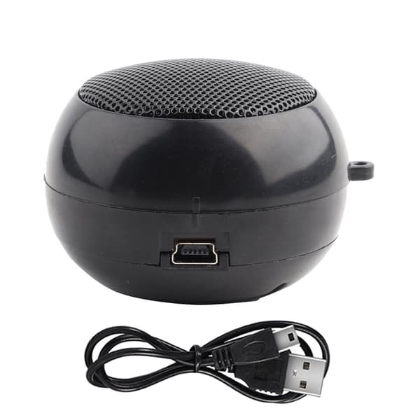 Portable Mini 3.5mm Speaker with Built-in Battery - Black for Mobile Phone MP3 PC