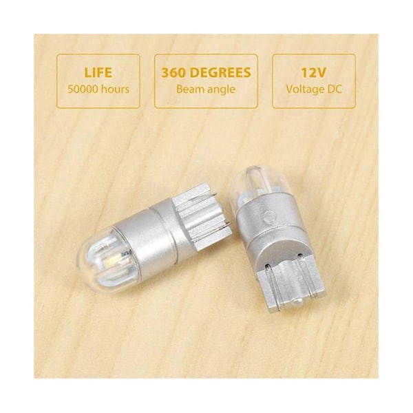 20 st T10 168 194 W5W Dome Licens Sida Markör LED Ljuslampa Vit 6000K Canbus